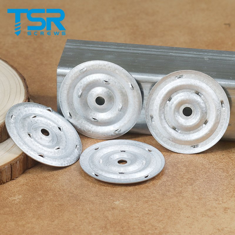 2.4" Building Materials Metal Barbed Round Plate Seam Plate For Roofing Membrane