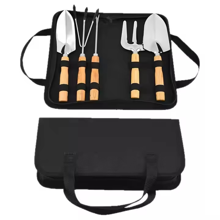 Premium 5-Piece Stainless Steel Garden Tool Set for Planting