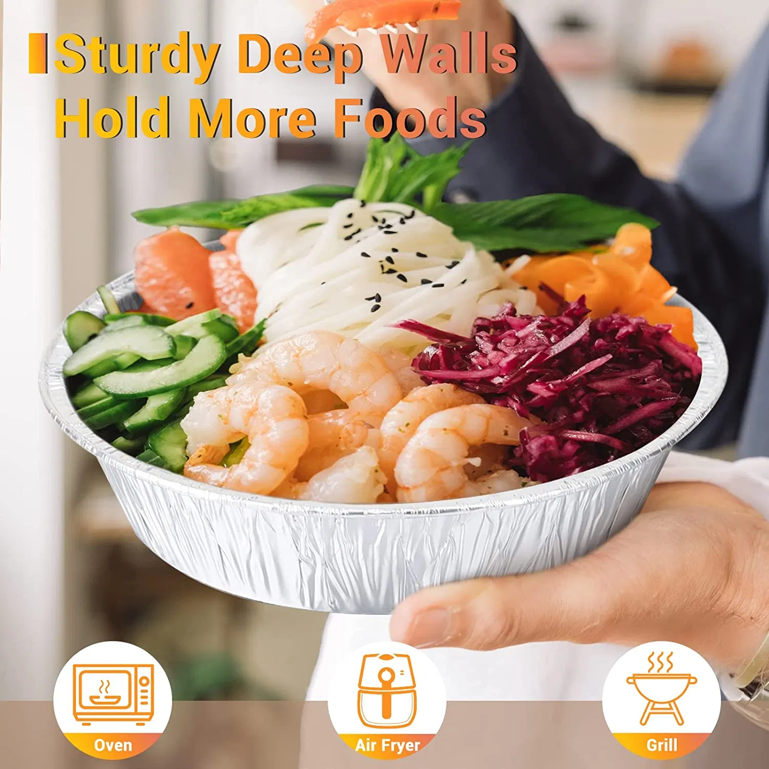 Disposable Silver Foil Food Platters Aluminium Foil Plates Fish Trays