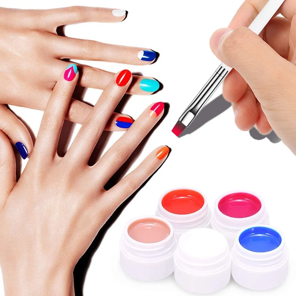 Neissry Painting Gel Polish Palette Set Nail Art Thick Pat Ombre Gel Paint Used for Gradient Nail Stamping Pattern