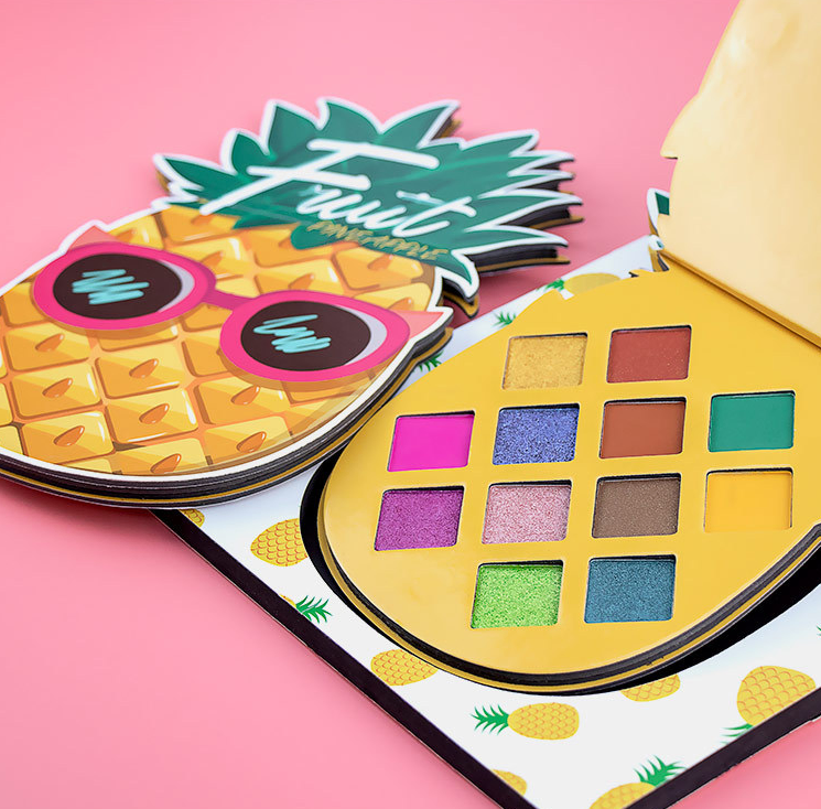 12 Colors Eye Shadow Pineapple Plate Board Eye Shadow Palette Custom Logo Waterproof Matte Eyeshadow Palette Paleta De Sombras De Brillo