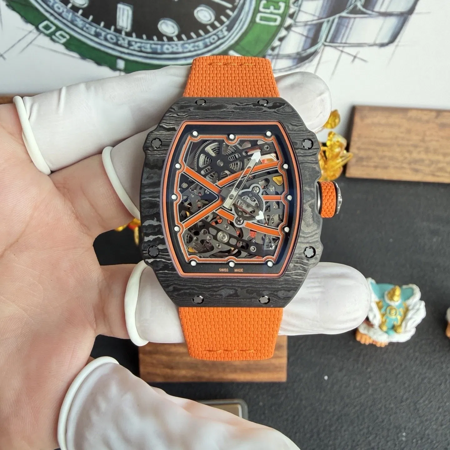 RM67-02 Mclaren Ultra-Thin Quartz and Carbon Tpt Case Richards Milles Automatic Watch