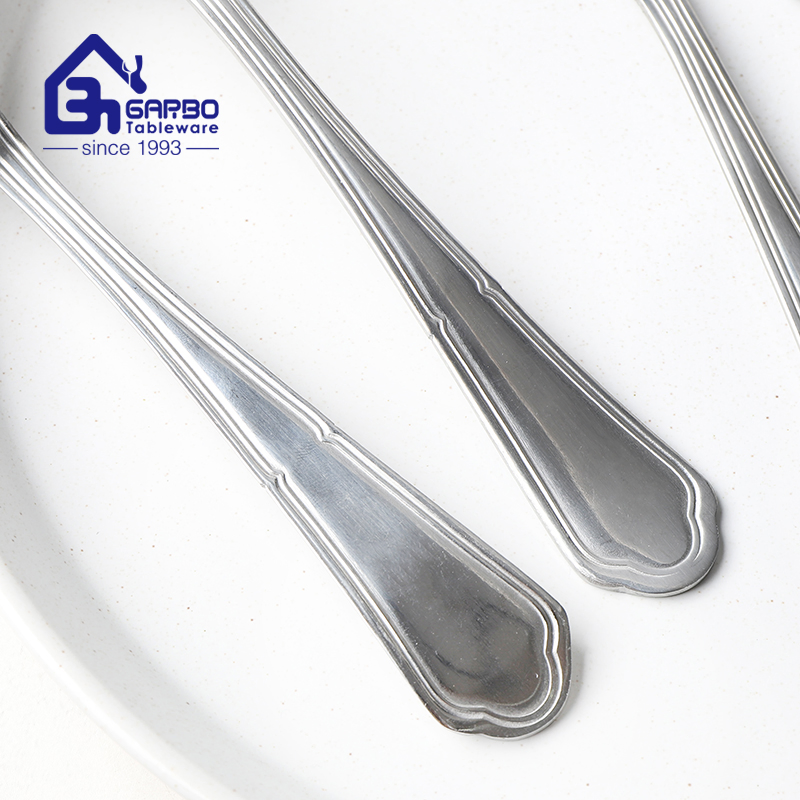 Factory Wholesale 430 Material Stainless Steel Cutlery Metal Handle Dinner Fork Flatware for Wedding Gift Restaurant