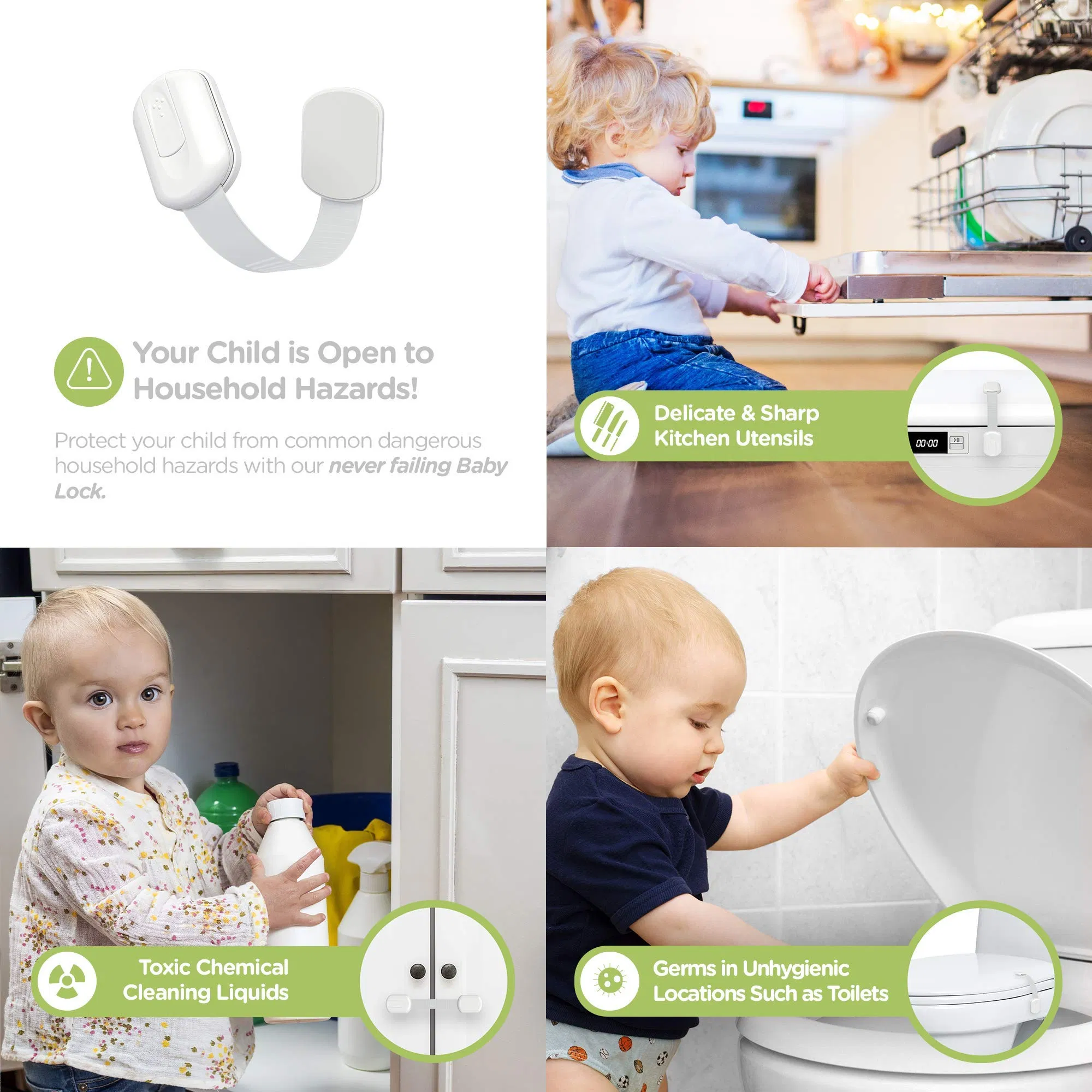 Baby Locks Child Safety Cabinet Proofing Safe Quick Easy Installation Latches Lock