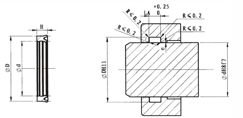 Гидравлическое уплотнение GBS тип, стойкое к износу