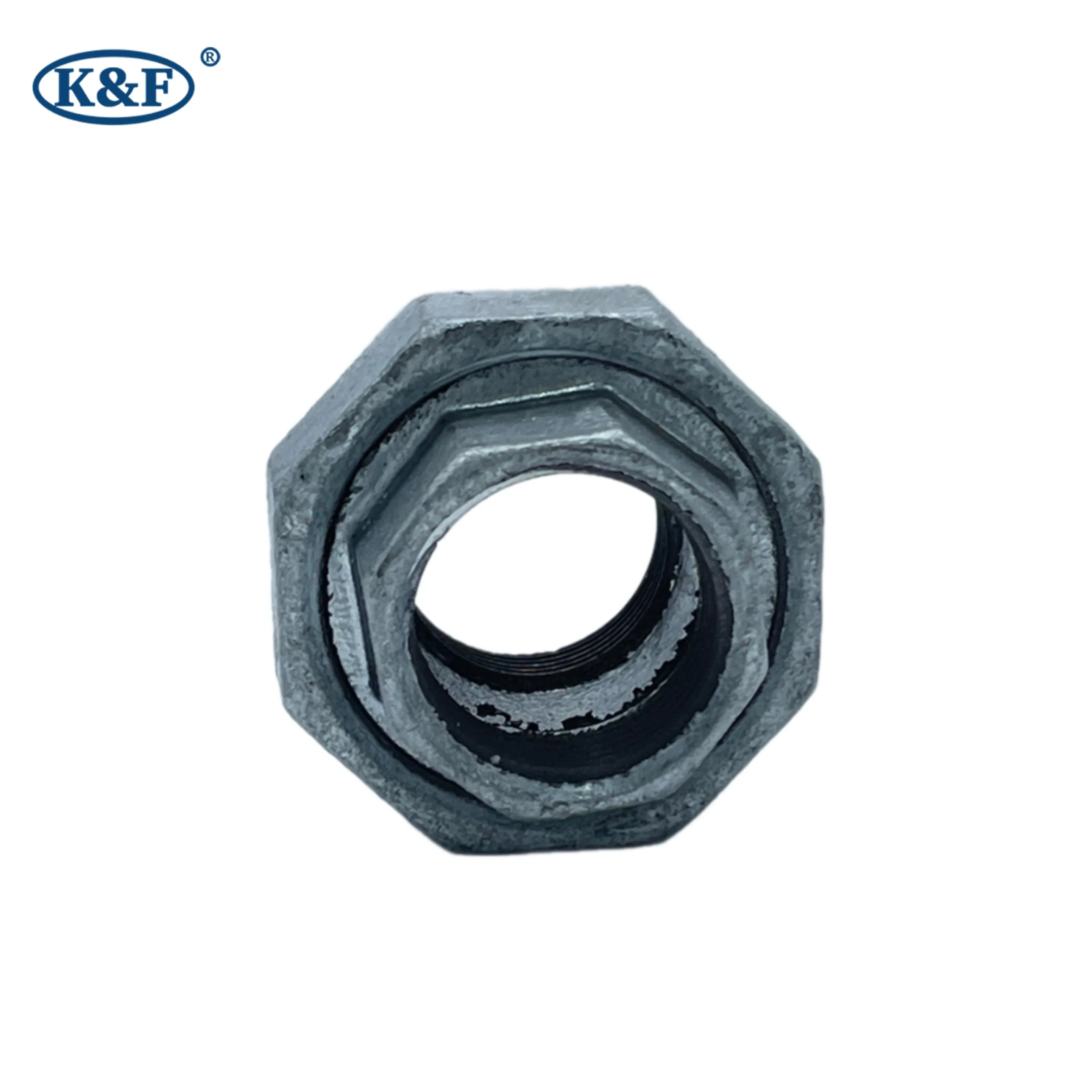 Kanaifu Water System Galvanized Malleable Iron Silver Pipe Fitting Union with FM UL