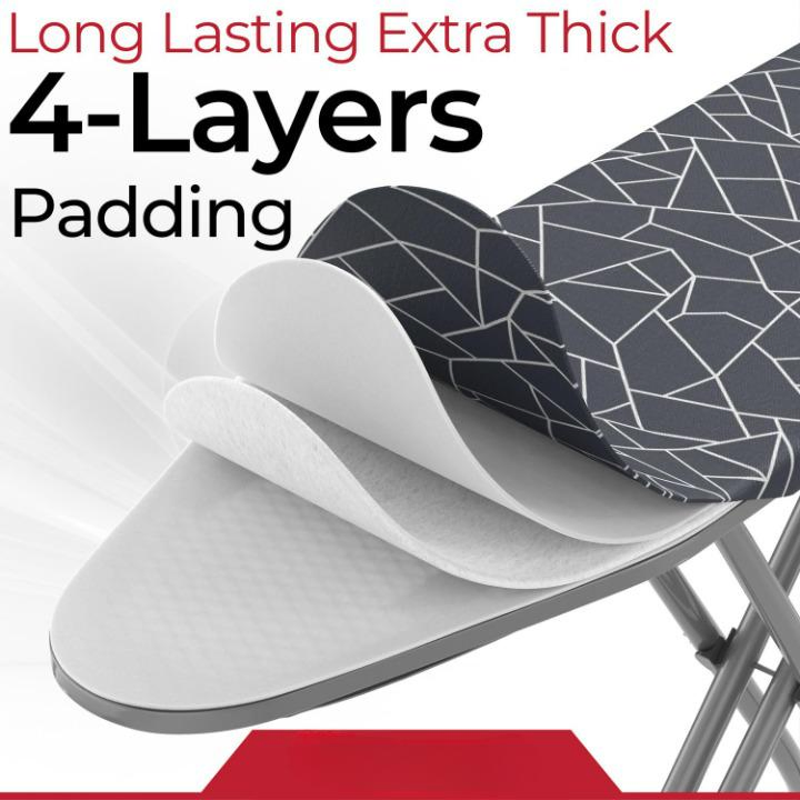 Full Size New Patent Technology Easy Locking System Scorch Resistant Ironing Board