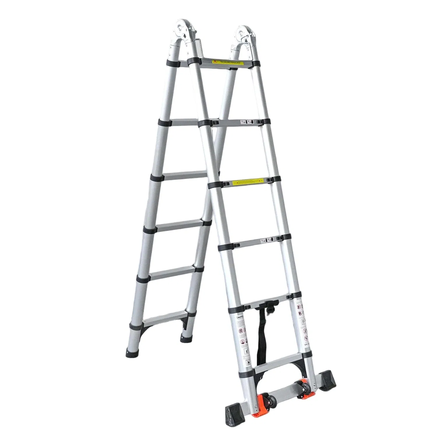 Direct Manufacturer High Stability Lightweight Premium Aluminum Extendable Double Sided Ladder
