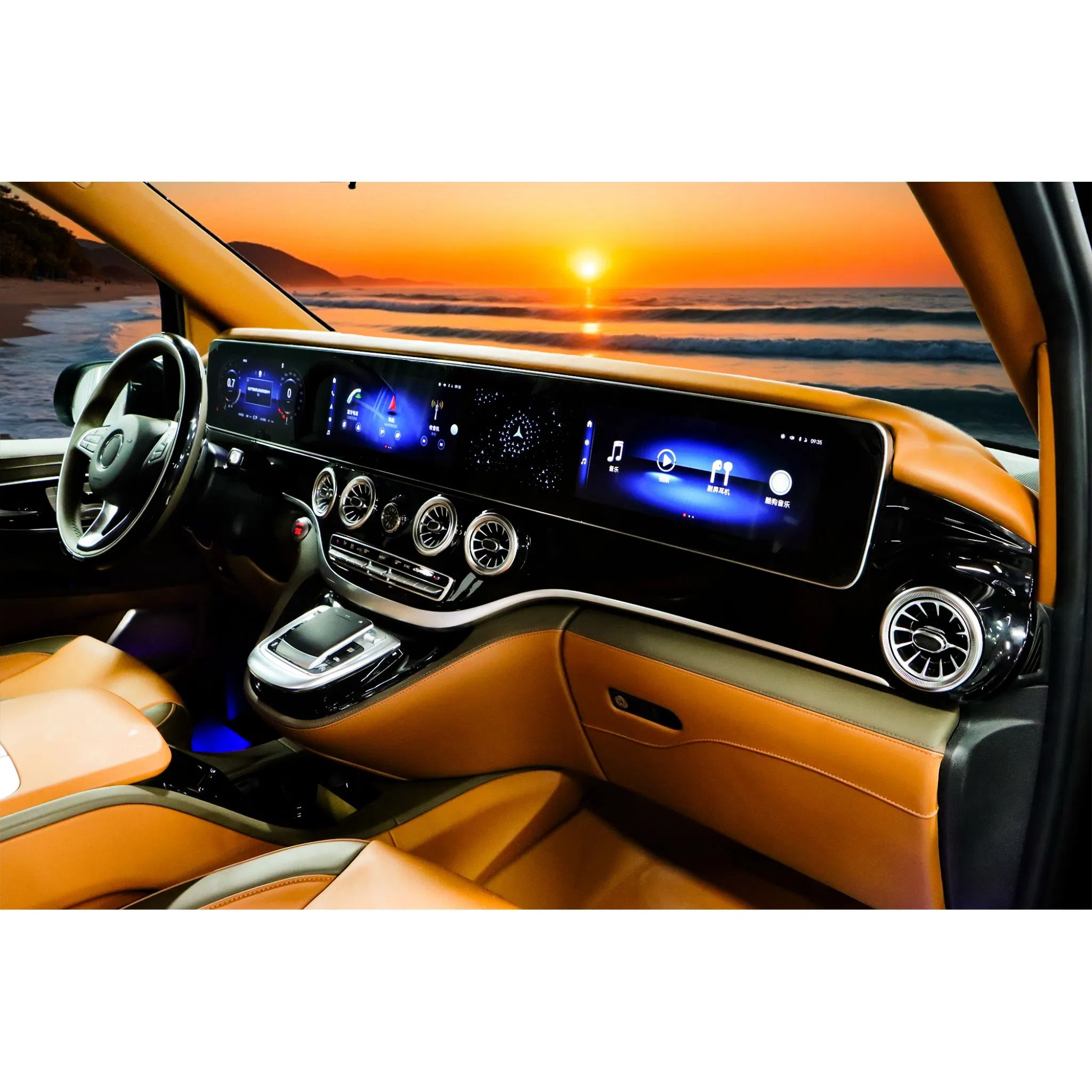 Luxury Three-Screen Full LCD Dashboard for Vito 2016-2023