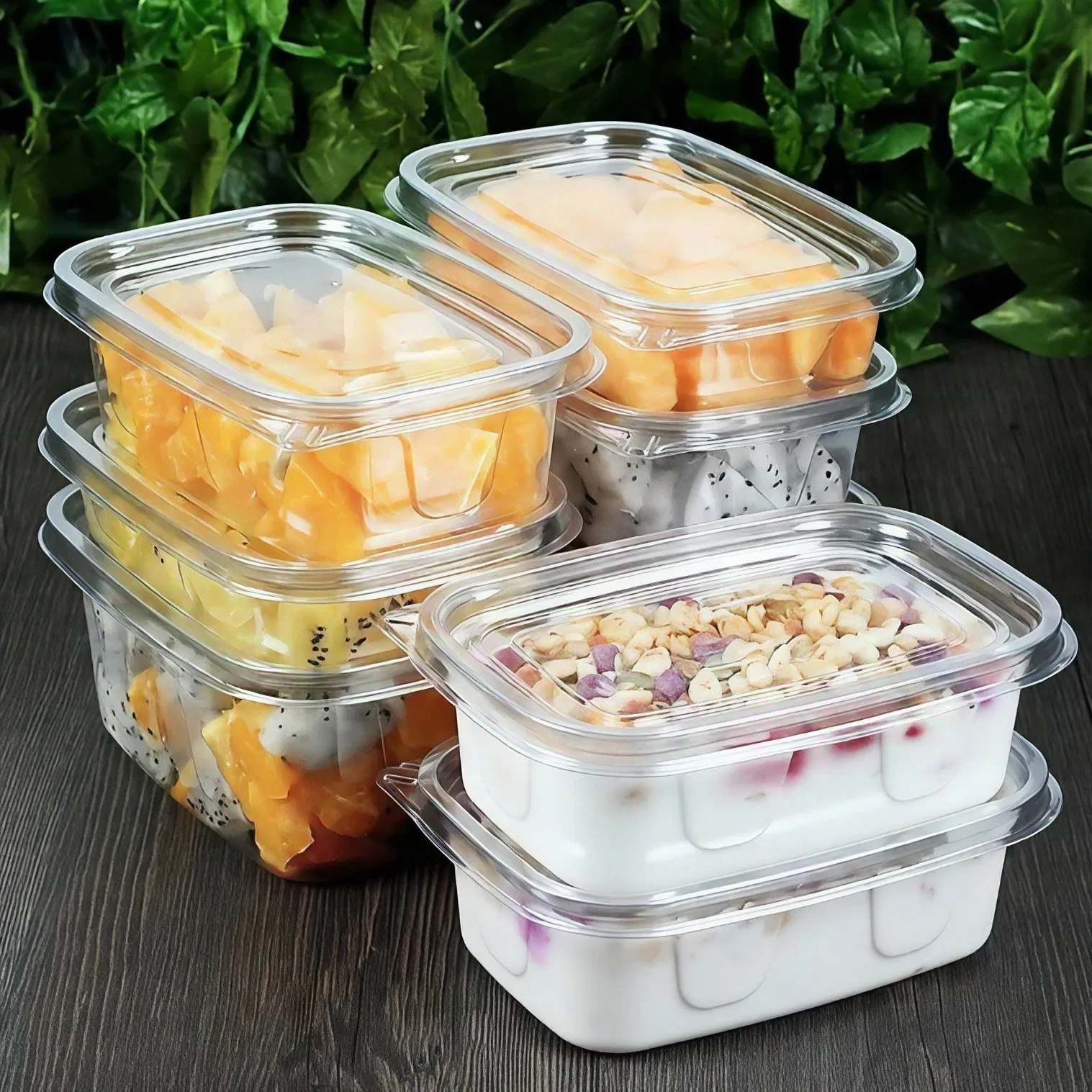 Factory Price Clear Food Grade All-Purpose Disposable Pet Plastic Container for Packaging