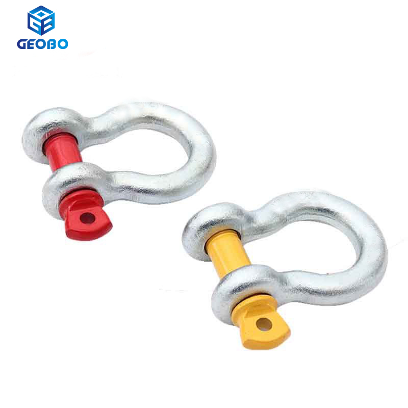 Us Type Red Screw Safety Lifting Screw Pin Anchor Bow Shackle Anchors