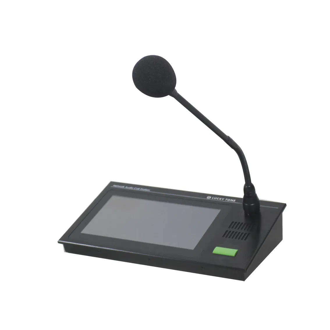 IP SIP Network Control Station Paging Microphone with Touch Screen SIP Desktop Intercom PA System