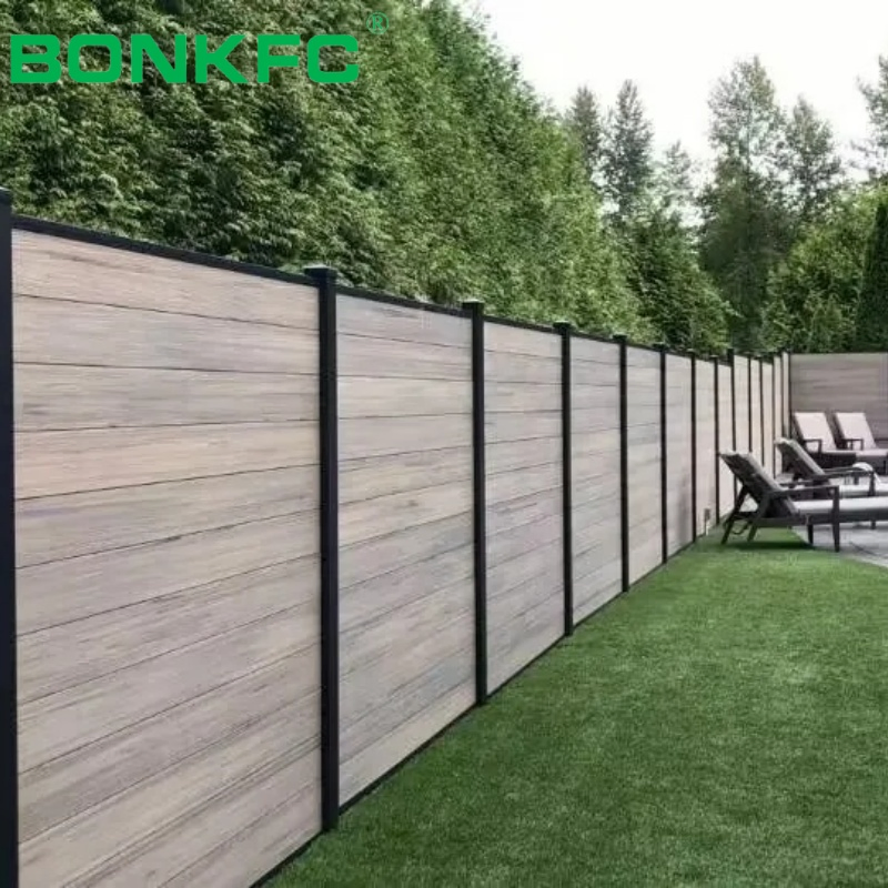 Luxury Plastic Composite Fence for Modern Outdoor Living Wood Plastic Composite WPC Composite Decking Waterproof Fire Rated Outdoor Swimming Pool Tile Fence