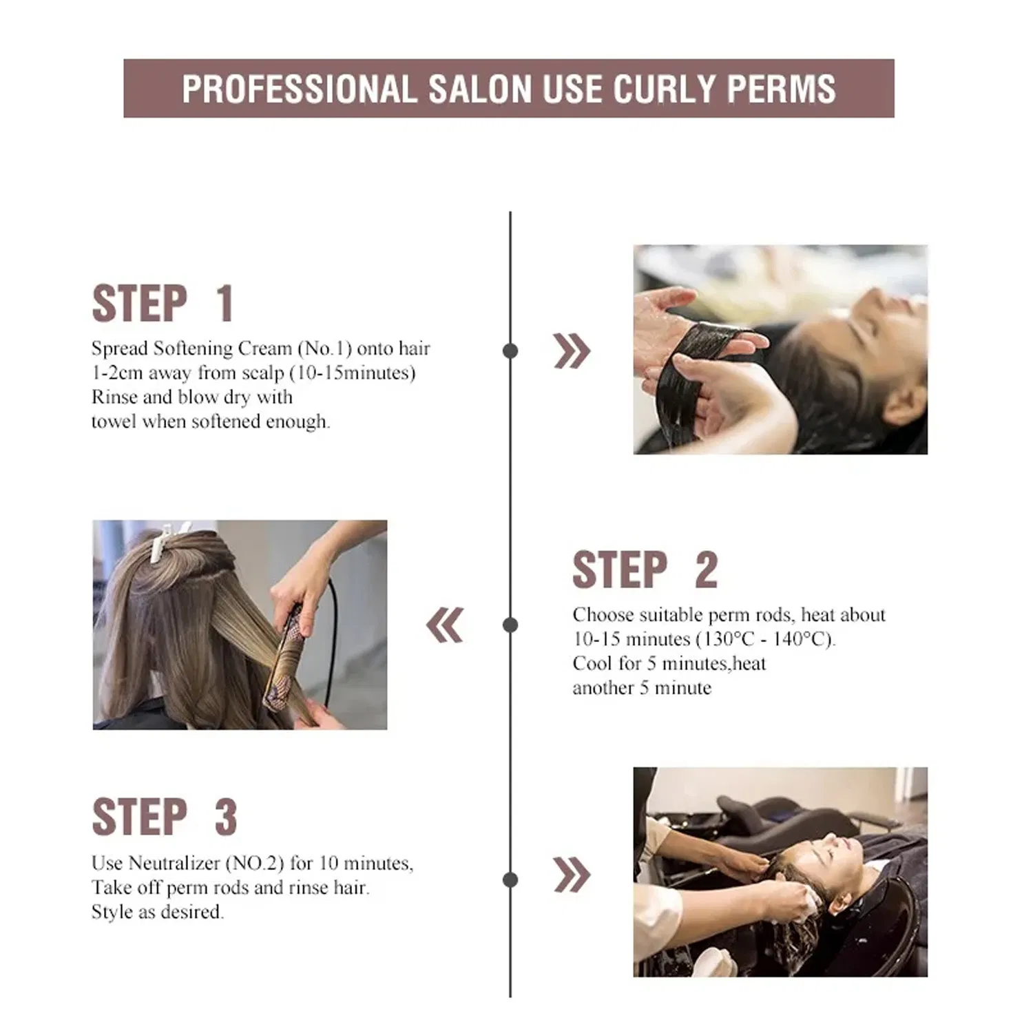 Professional Natural Cold Wave Peptide Waving Solution Hair Perm Lotion