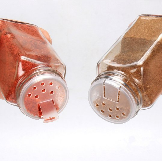Small Glass Jar Sea Salt Powder Spice Container Pepper Empty 4oz Seasoning Bottles