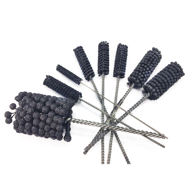 Ball Head Inner Hole Cleaning Brush Silicon Carbide Abrasive Deburring Brush