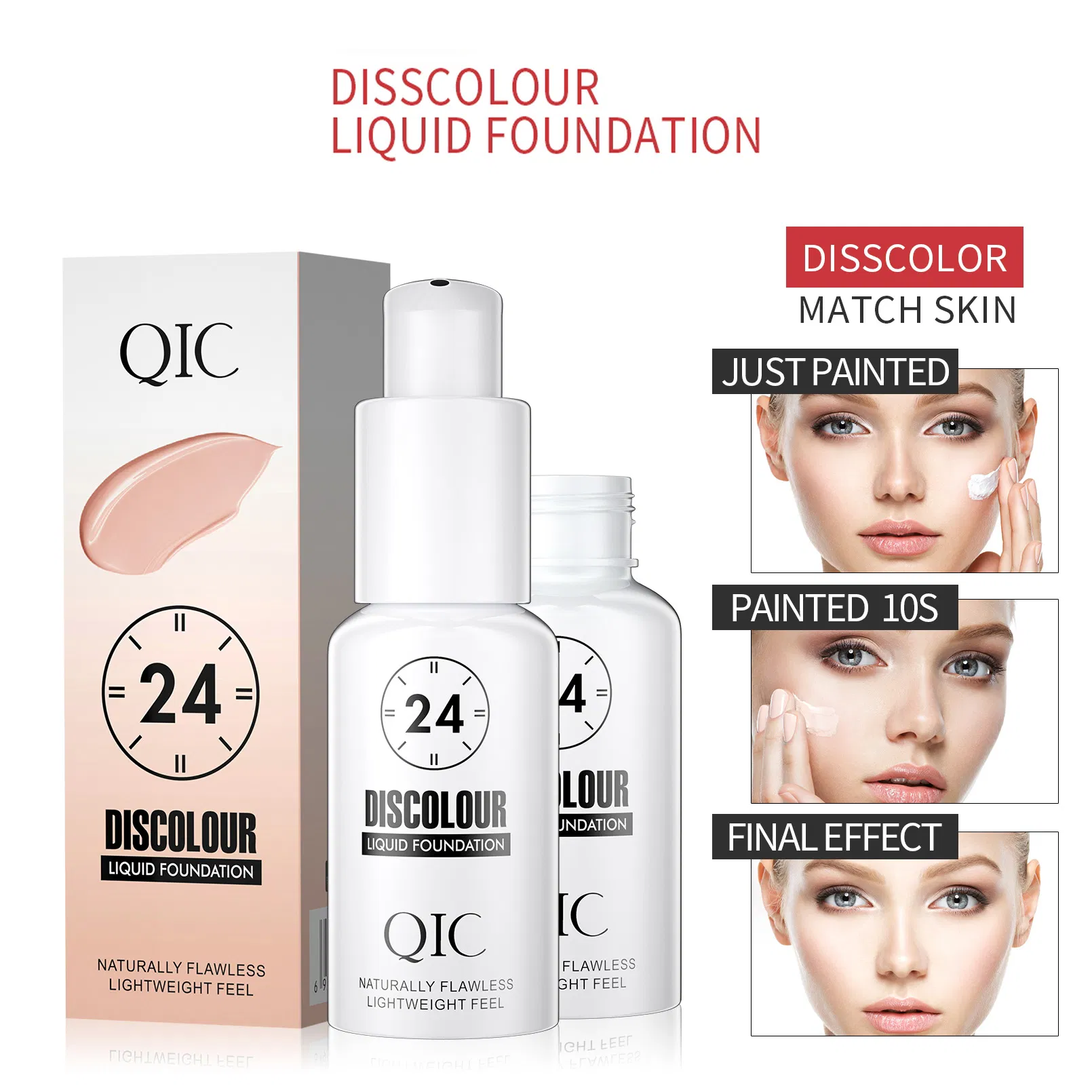 Private Label Cruelty Free Waterproof Long Lasting Full Coverage Matte Liquid Foundation
