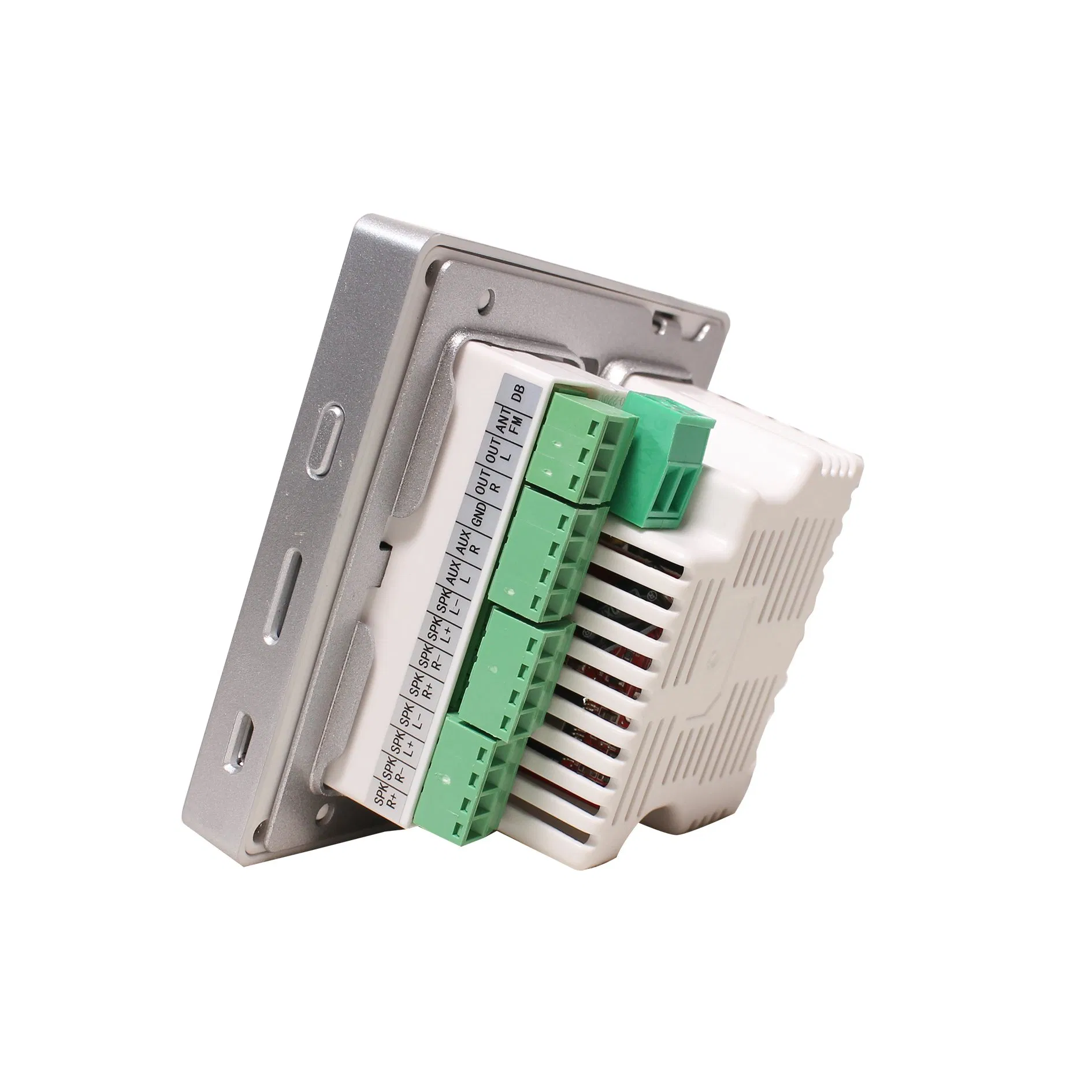 Smart Home Audio System 4*25 Watts 4 Channel Small Bluetooth in Wall Amplifier with USB, TF Card Function Support Touchscreen