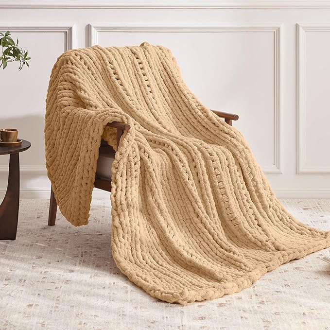 Handmade Crochet Blanket Big Thick Blanket for Home Decor