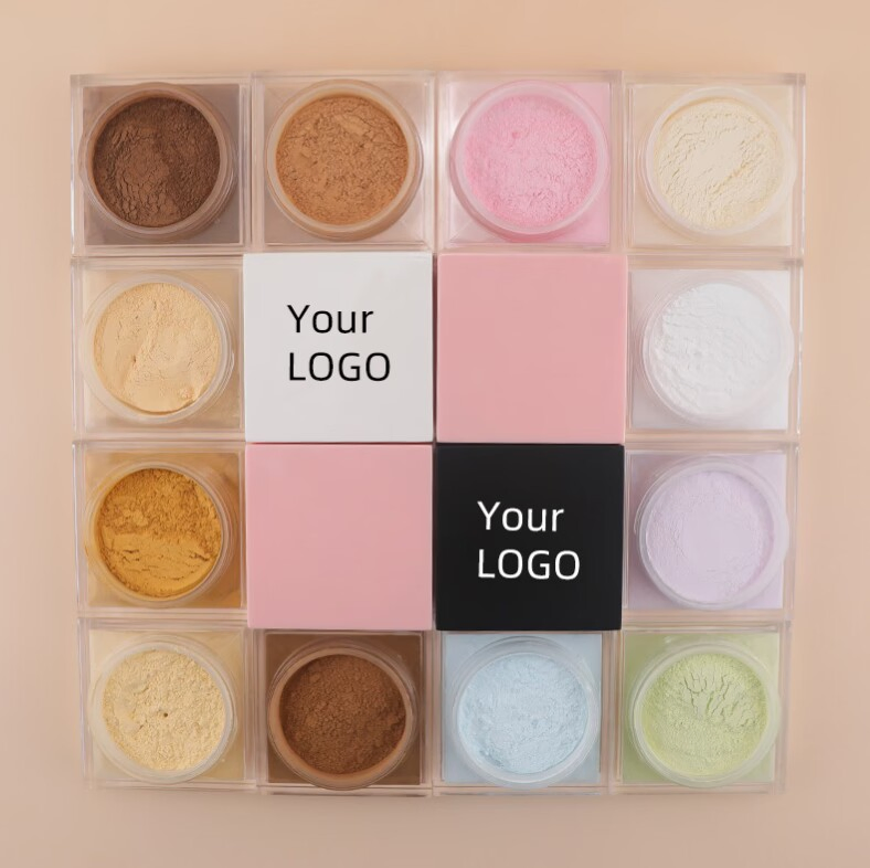14 Colors Matte Finish Loose Powder Private Label Makeup Setting Powder