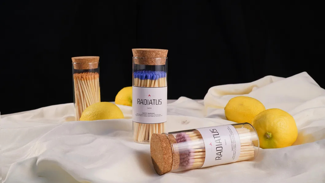 Stylish 75m Glass Jar for Eco-Friendly Candle Matches