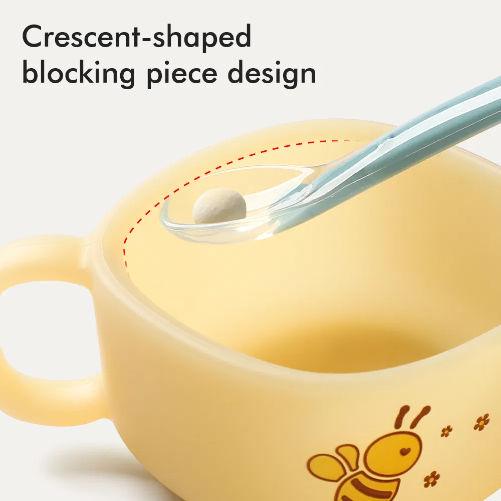 Durable Silicone Baby Bowl with Eagle Spout for Convenient Feeding