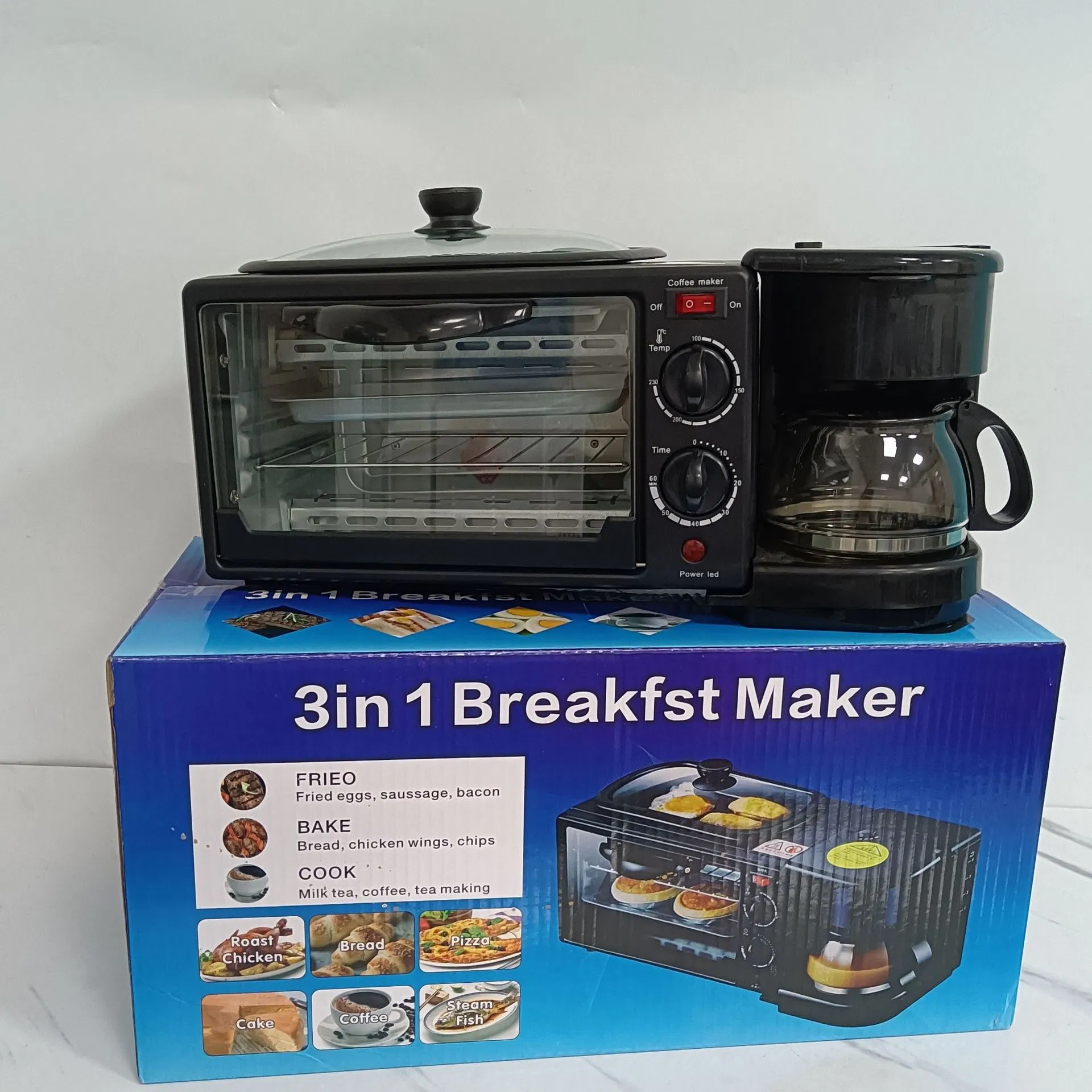 3 in 1 Electric Breakfast Sandwich Maker Multi Function Breakfast Maker 3-in-1 Sandwich Maker Breakfast Maker Set Multi Breakfast Maker Wholesale Price Sale