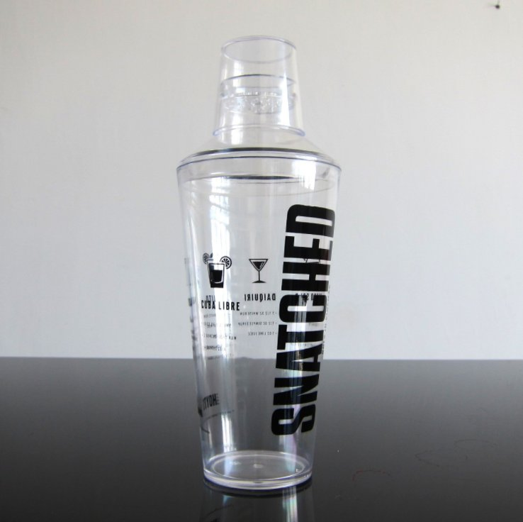 Прозрачный коктейльный шейкер с логотипом