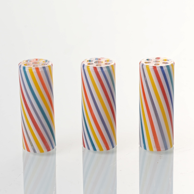 Customizable Rainbow Glass Smoking Filter Tips - MOQ 100PCS Free Design Service