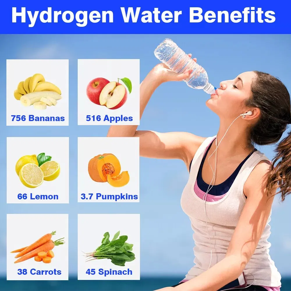 New Design Hydrogen Water Bottle 2-in-1 Generators Spe Technology Water Ionizer