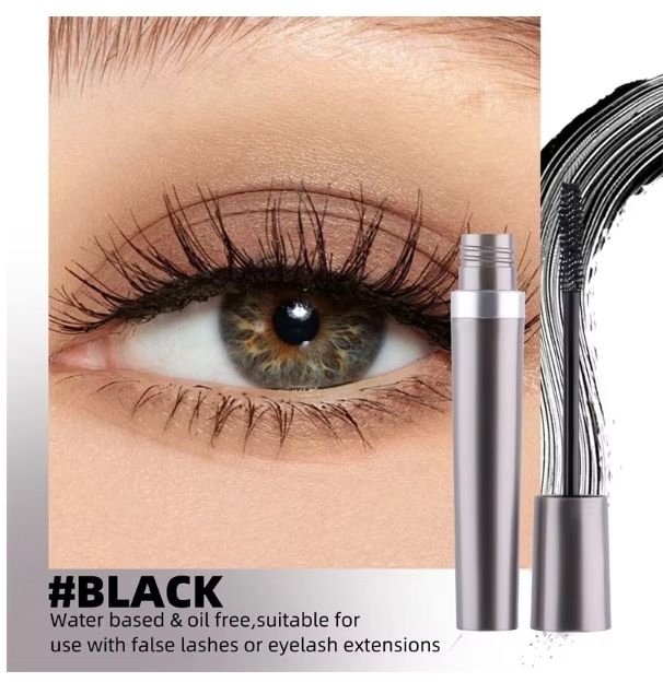 Custom Logo Private Label Cruelty Free Makeup Wholesale Keratin Vegan Oil Free 4D Long Lash Fiber Mascara