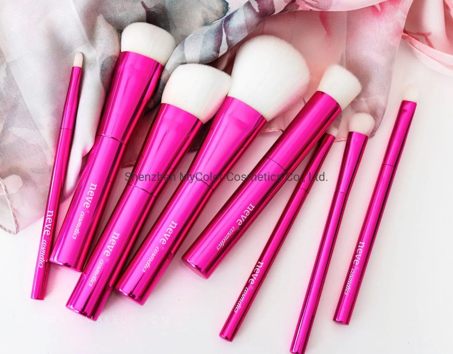 China Factory Customised Purple 8PCS Make up Brushes Set Portable for Travelling