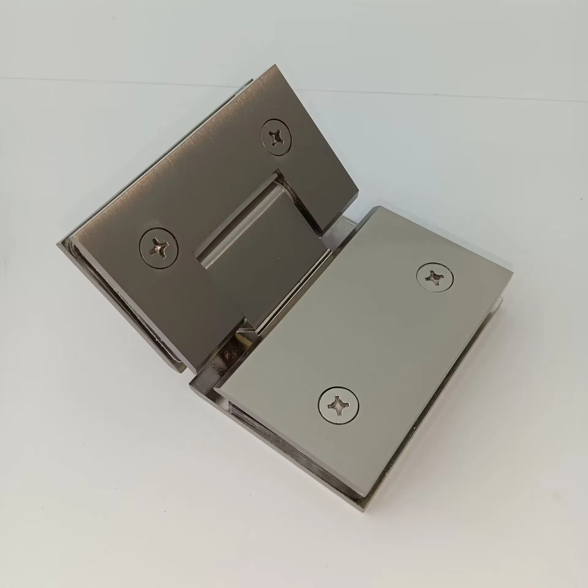 Bathroom Hardware Fitting Hinges Bevel Edge Glass Shower Door Hinges for Glass to Glass