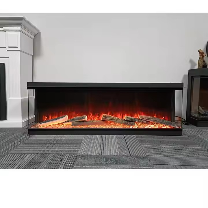 Realistic Flame Effect for Home Home Appliance 3 Sided Electric Fireplace