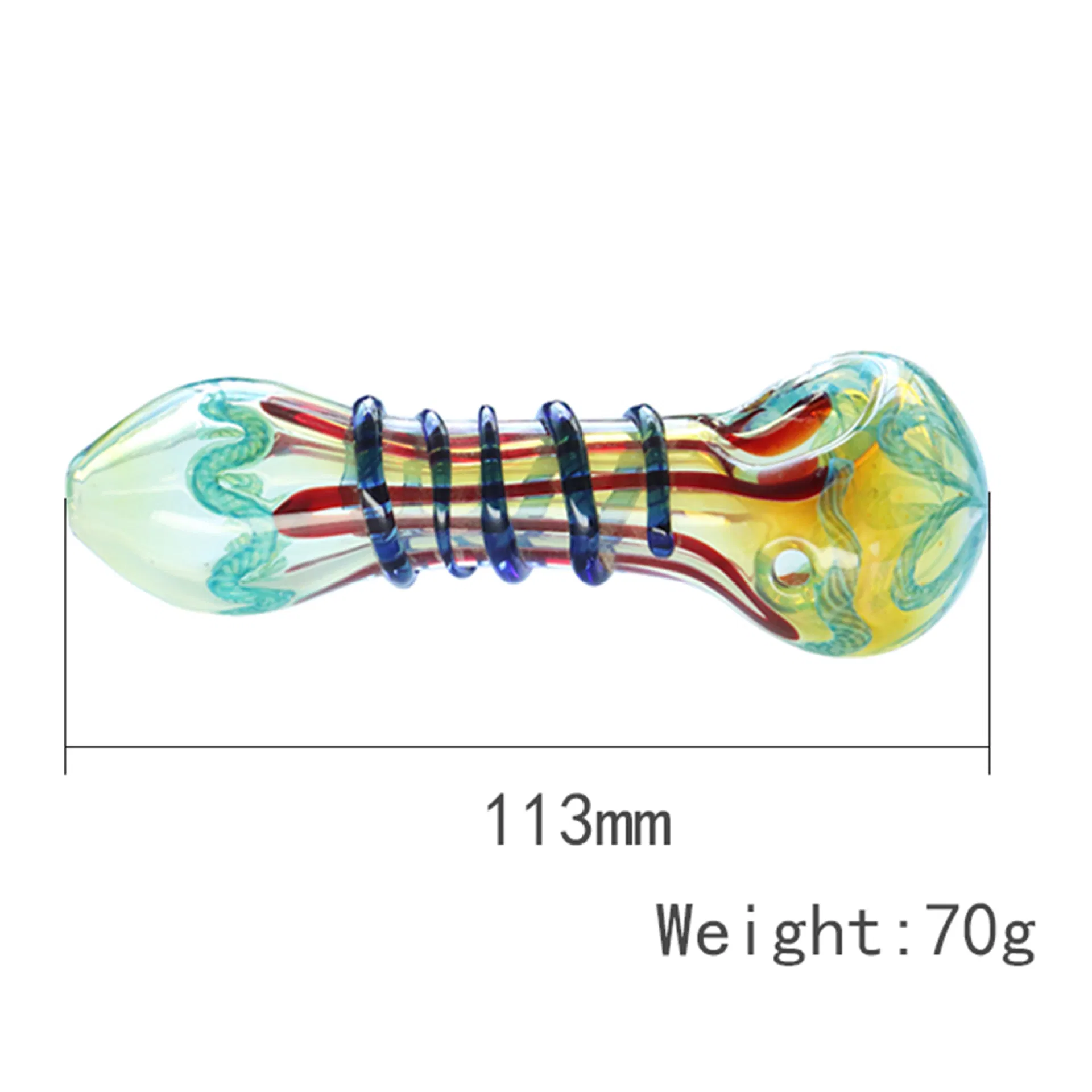 Thickened High Borosilicate Blown Oil Burner Glass Pipe Creative Crafts Wholesale Spiral Smoking Pipes