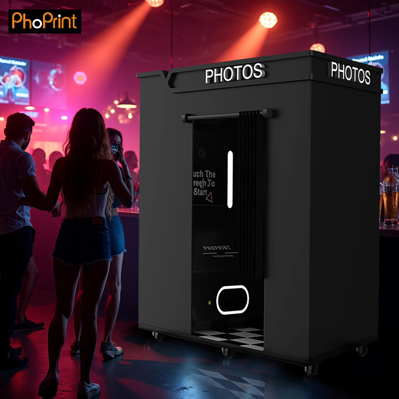 Professional Customized Photobooth Machine Self Service Photo Booth Coin Operated Instant Photo Booth with Printer