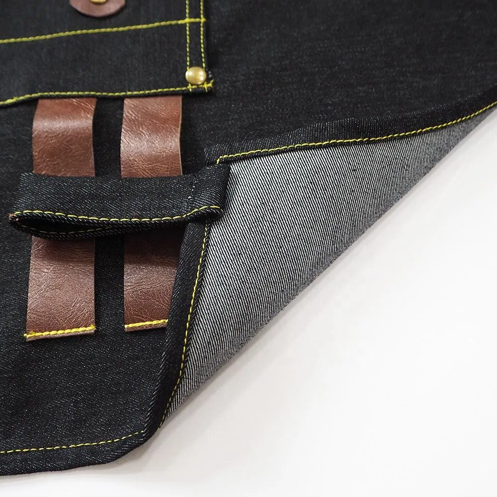 Heavy Duty Jeans Apron Work Apron for Men Kitchen Aprons with Tool Pockets