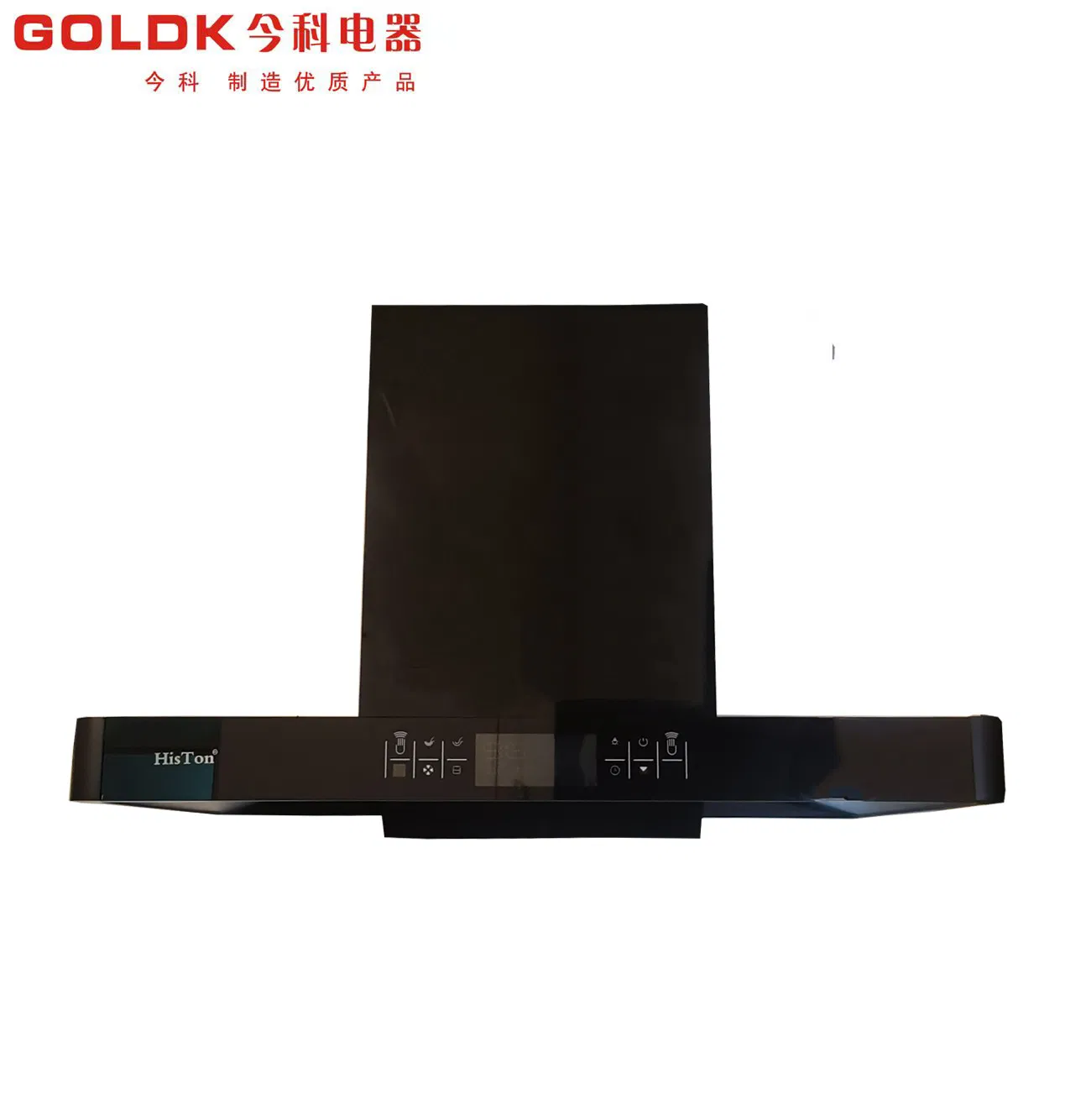 Goldk OEM/ODM Rh-001 T Type Tempered Glass Range Hoods for Home Kitchen