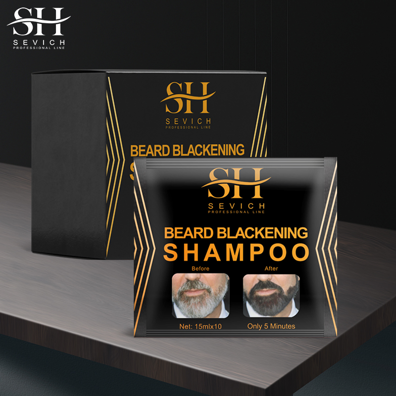 Natural Beard Hair Beard Black Dye Shampoo Permanent Dye Shampoo Covering Gray Beard