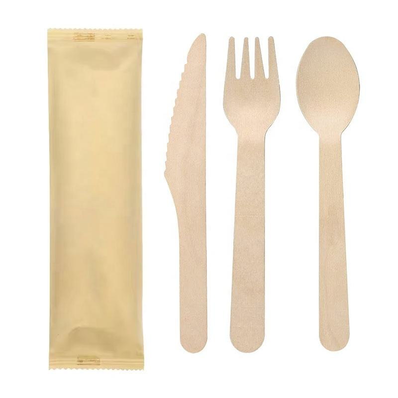 Eco-Friendly Degradable High Quality Factory Price Disposable Forks Spoon Knife Wooden Cutlery