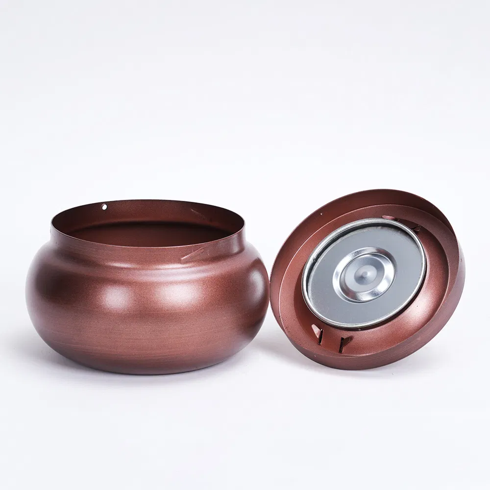 Metal Push Down Spinning Ashtray Cigarette Self-Cleaning Ashtray with Lid Cover