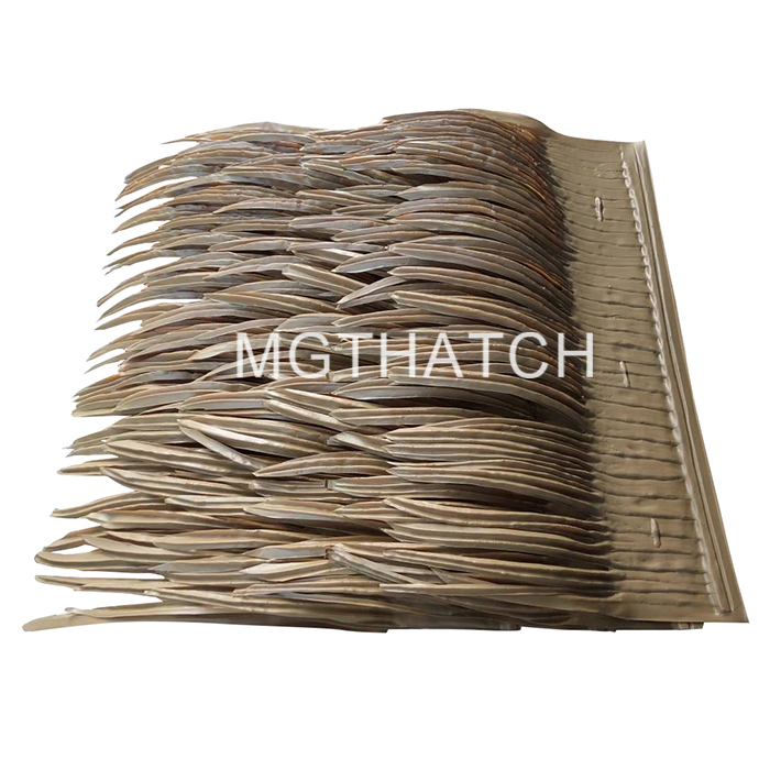Fire Resistant Thatch Synthetic Artificial Palapa Palm Thatch Maintenance-Free Roof Material