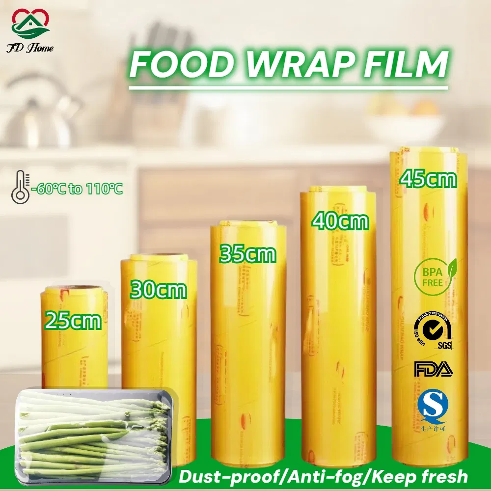 Plastic Transparent Food Grade Food Packaging PVC Cling Film