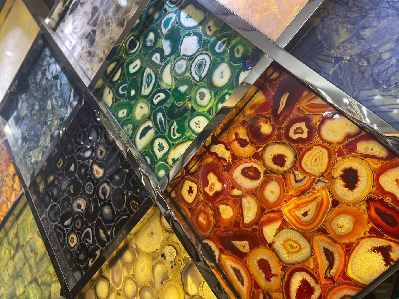 Background Wall Series Semi Precious Stone Backlit Wall Background