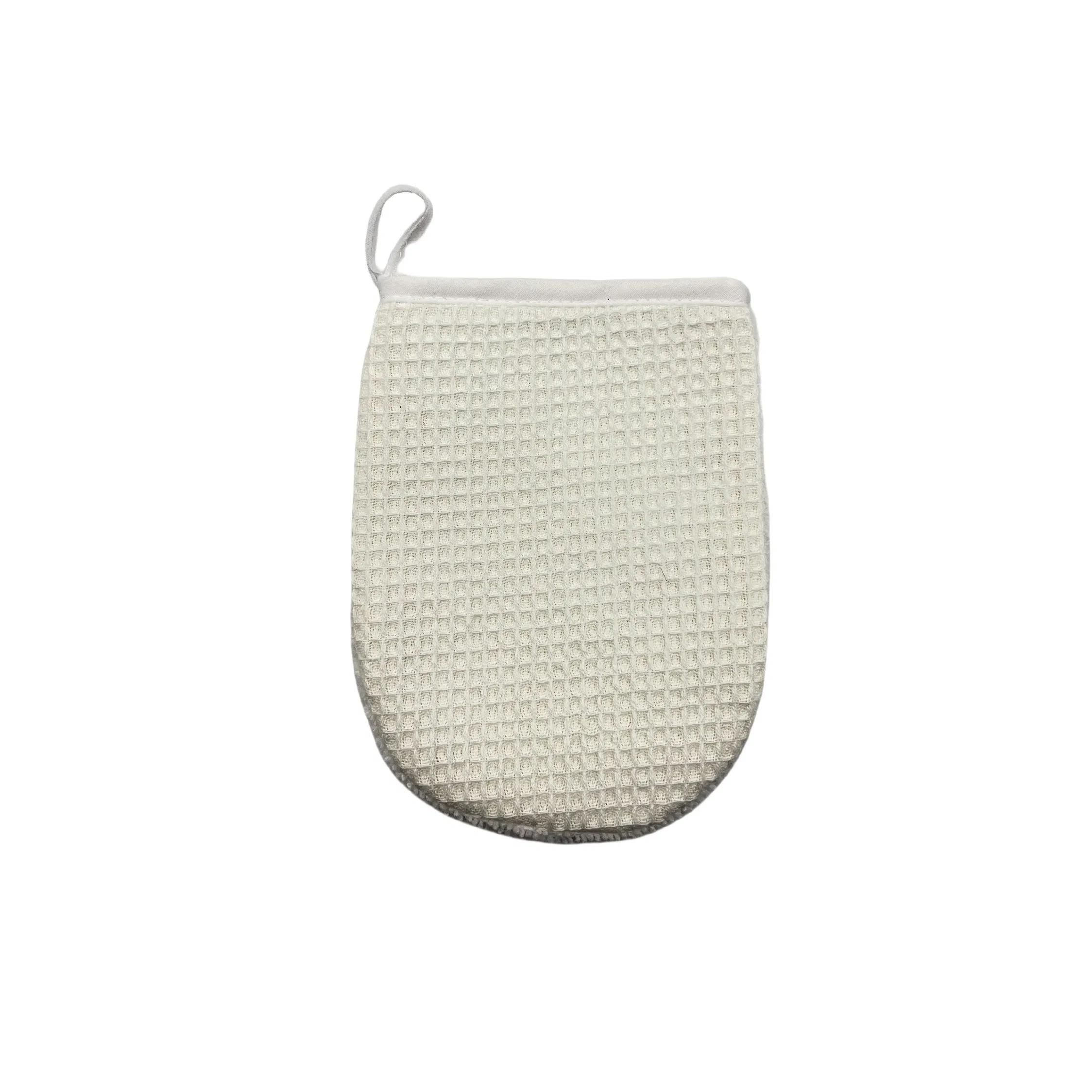 Double Sided Waffle Exfoliating Gloves Absorbent Towel