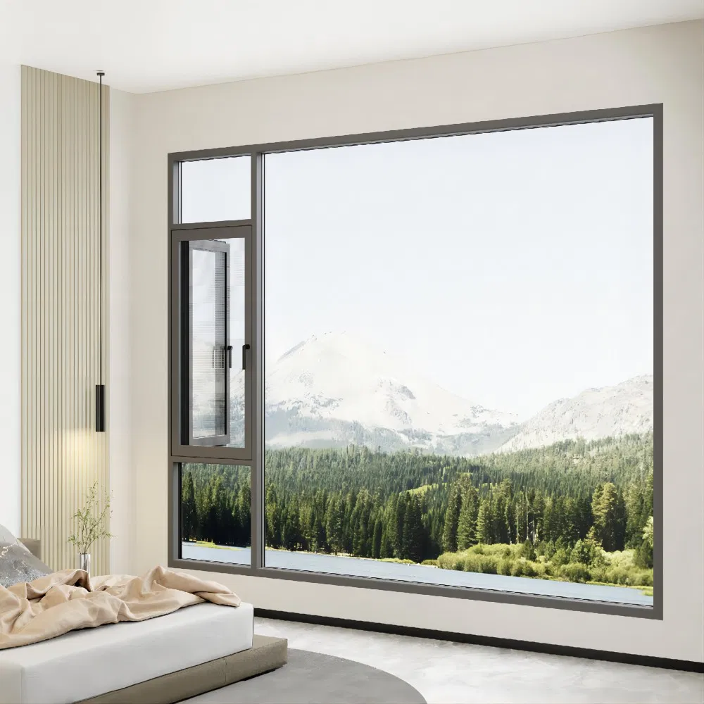 Aluminum Windows Customized Silent Casement Windows for Bedroom and Living Room