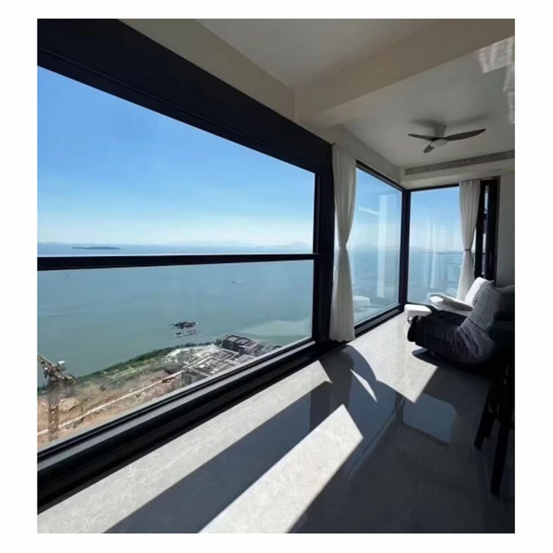 Nfrc CE Motorized Smart Control Upward Sliding Aluminum Glass Vertical Lift Window