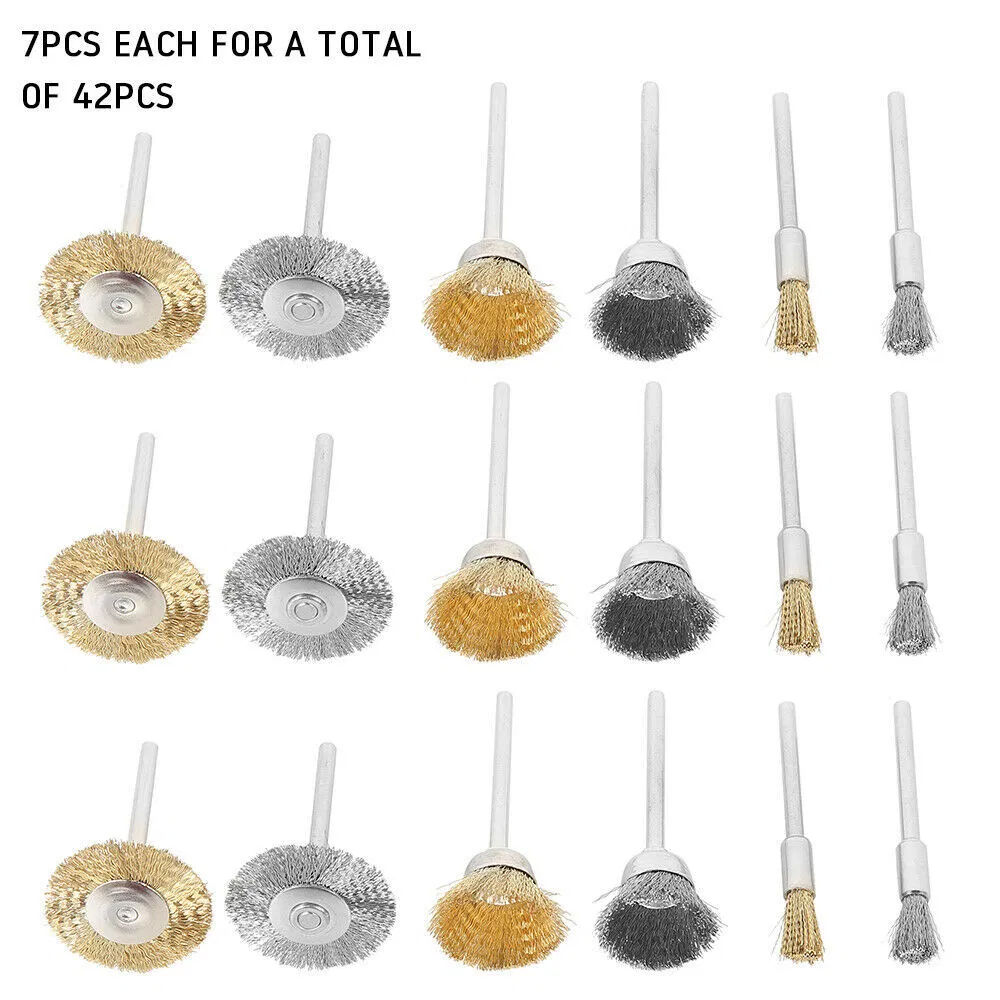 Brass Steel Wire Mini Polishing Brush