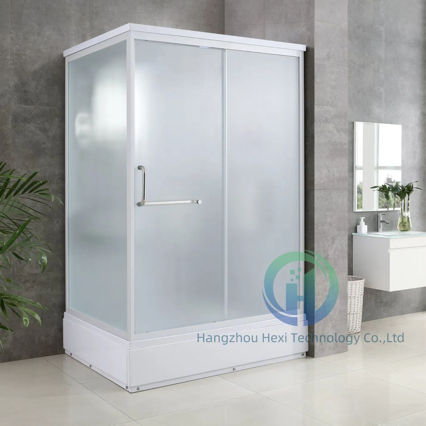 Modern Walk-in Shower Enclosure for Prefab Bathroom Pods