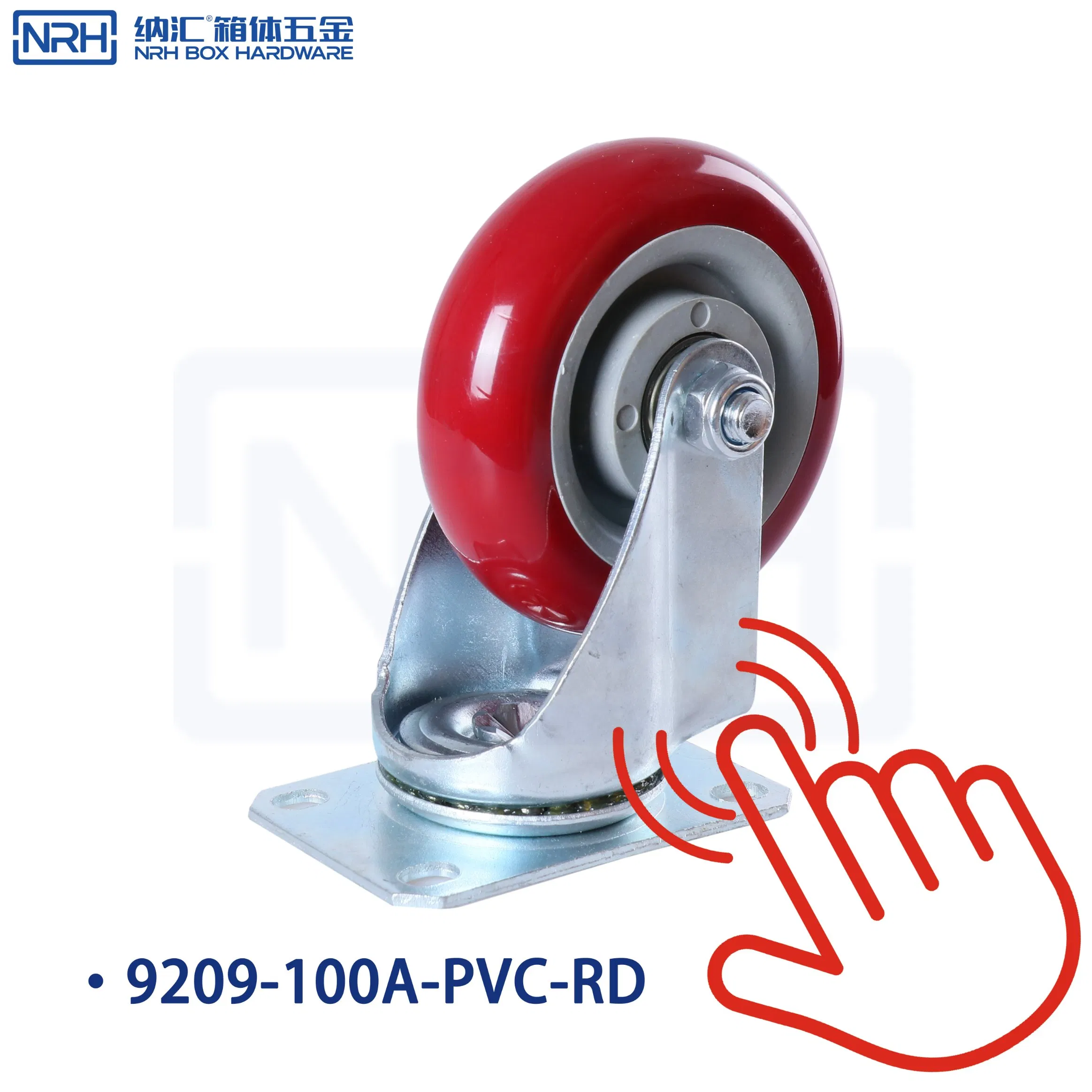 Nrh 9209-100b Heavy Duty Plate Swivel Caster Wheel 125kg Load RoHS